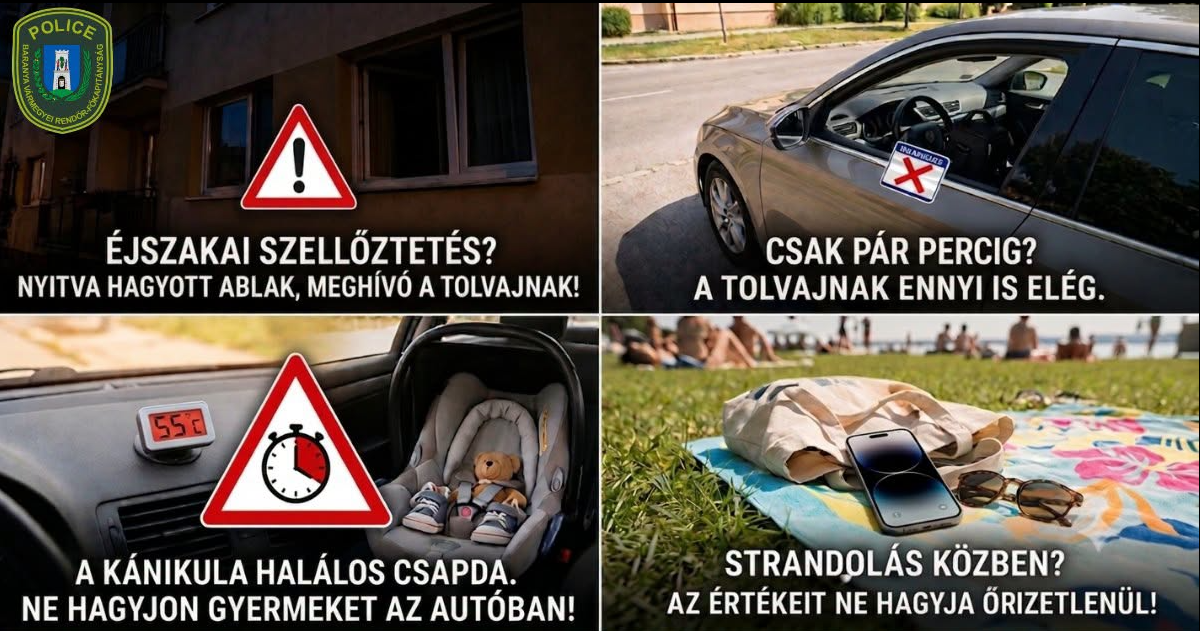 Figyelmeztetések extrém meleg idején